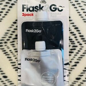 Flask2Go Foldable Flasks 2-Pack - Tailgating, Festivals, College Gift